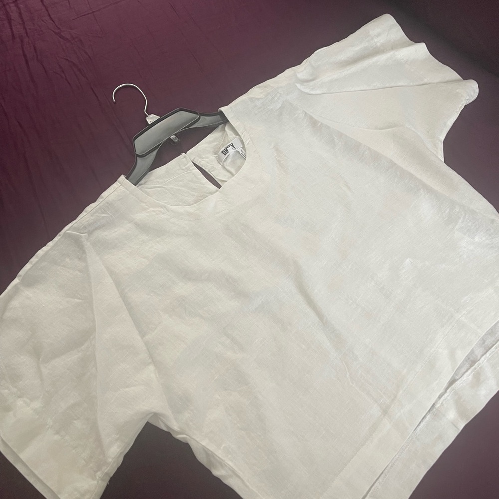 DKNY Pure White Blouse